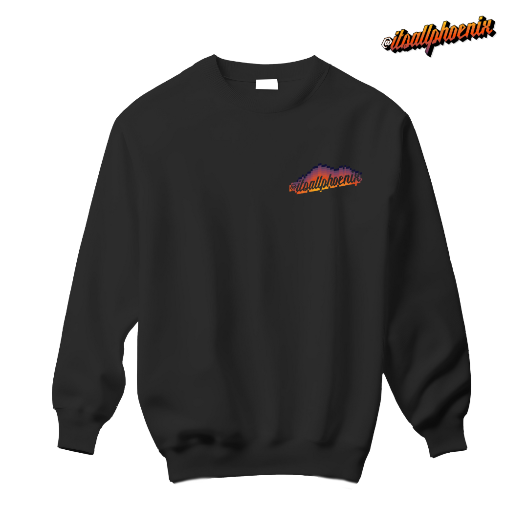 Phoenix Map Meme Embroidered Crewneck Sweater