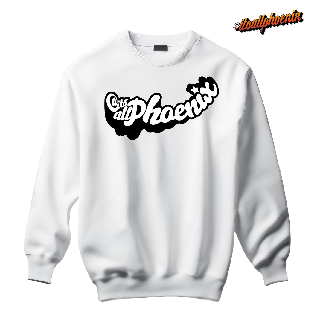 itsallphoenix Bubble Font Crew neck sweatshirt