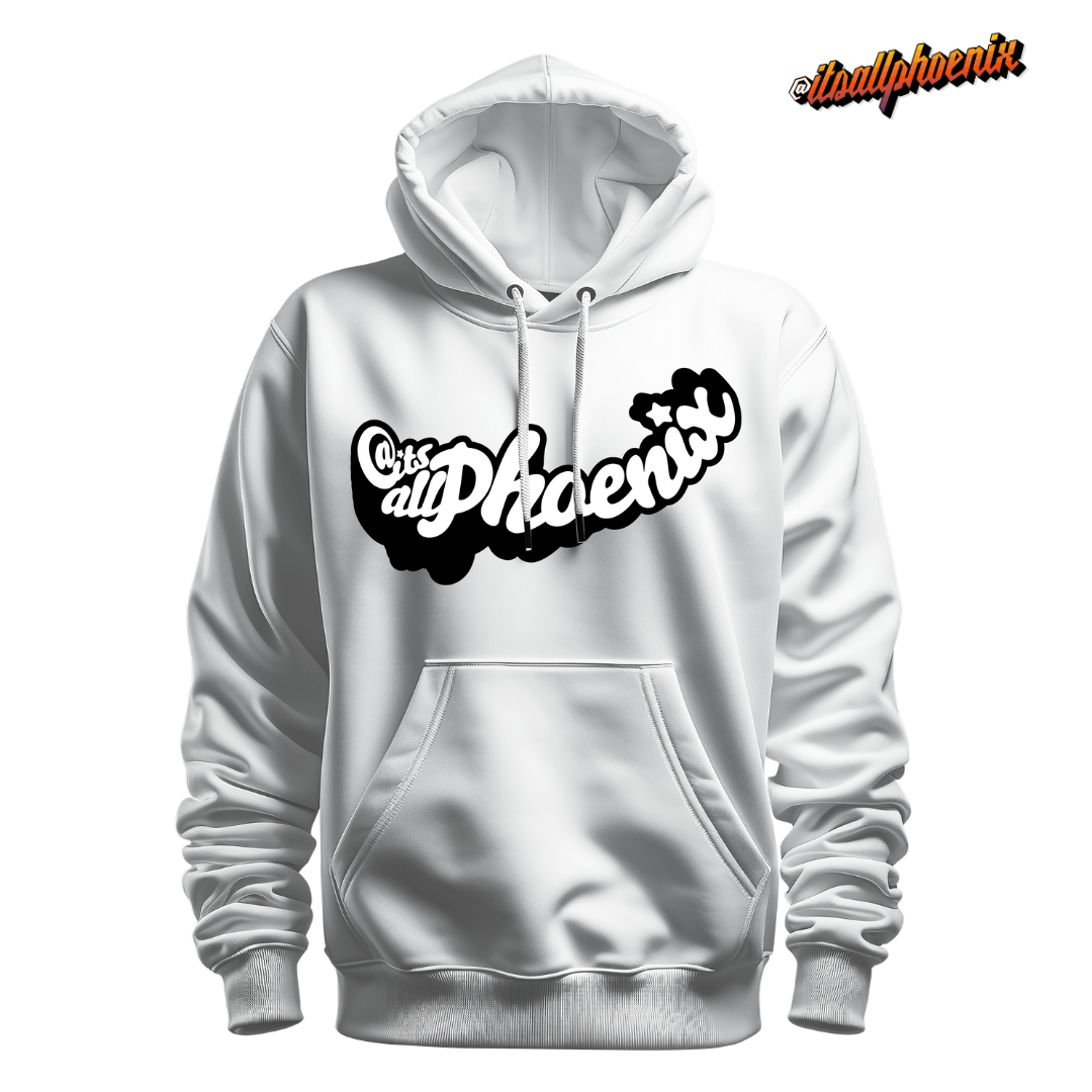 itsallphoenix bubble font hoodie